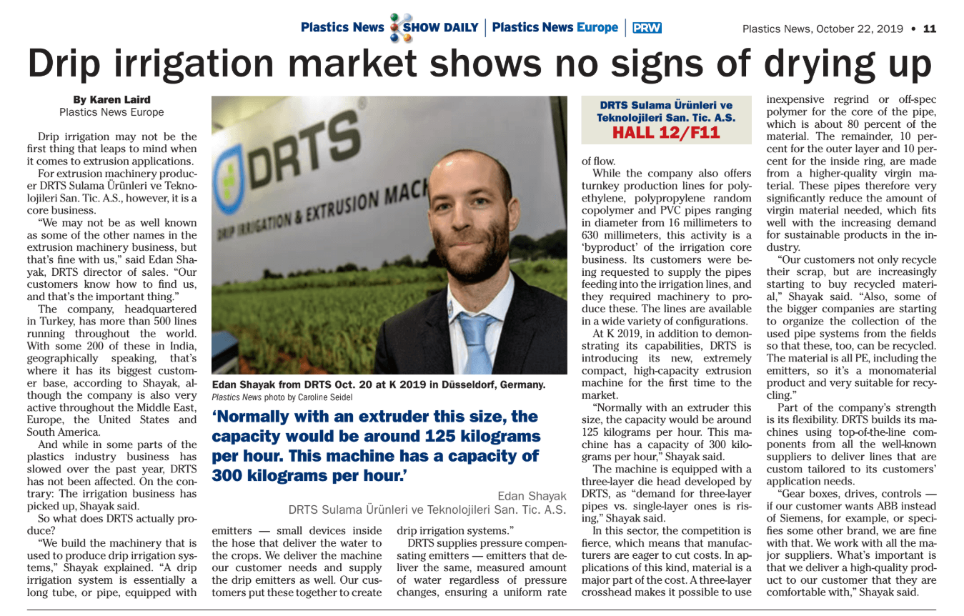 drip irrigation market shows no signs of drying up